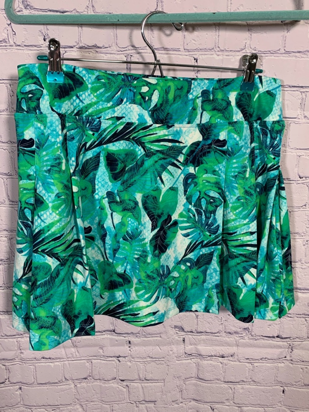 Tommy Bahama Womens Golf Skort Tropical Print Blue Green Sz L Preppy Golf Prep
